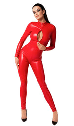 Комбінезон Noir Handmade F353 Red powerwetlook overall