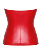 Корсет Noir Handmade F355 Red powerwetlook corset - S
