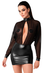 Сукня Noir Handmade F348 Powerwetlook and tulle dress - S