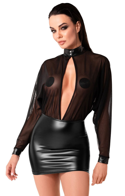 Сукня Noir Handmade F348 Powerwetlook and tulle dress - S