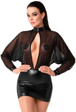 Сукня Noir Handmade F348 Powerwetlook and tulle dress - 5XL