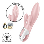 Вібратор-кролик надувний Satisfyer Air Pump Bunny 3, 12 режимів, подвійний відросток