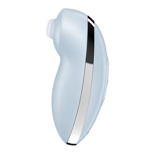 Вібростимулятор-пульсатор Satisfyer Tap & Climax 2 Blue, ефект постукування пальцем