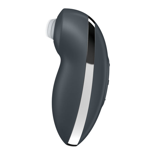 Вібростимулятор-пульсатор Satisfyer Tap & Climax 2 Grey, ефект постукування пальцем