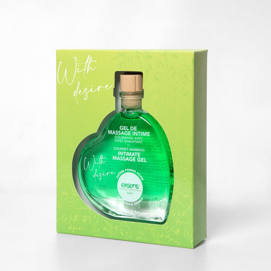 Масажний гель EXSENS With Desire Apple Pear, розігрівальний, без цукру, їстівний