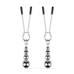 Затискачі для сосків Bedroom Fantasies: Nipple Clamps with Beaded Chain - Silver