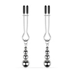 Затискачі для сосків Bedroom Fantasies: Nipple Clamps with Beaded Chain - Silver