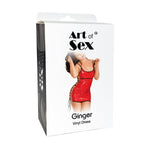 Сексуальна лакована сукня на шнурівці Art of Sex - Ginger червона XS-M