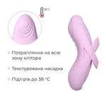 Смарт-вібратор для клітора Svakom Echo 2 Pink Lilac, підігрів до 38 °C, знімна насадка на палець