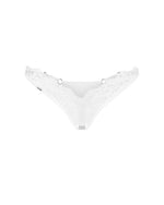 Трусики-стрінги з мереживом Obsessive Arrowel White crotchless thong S/M