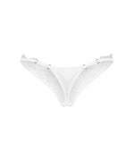 Трусики-стрінги з мереживом Obsessive Arrowel White crotchless thong S/M