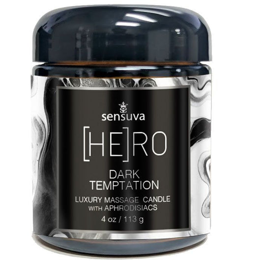 Масажна свічка Sensuva [HE]RO Dark Temptation Massage Oil Candle 113г