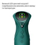 Смарт пульсатор-кролик з вібрацією Zalo Mose 2 Turquoise Green, підігрів до 42 °C, кристал Swarovski