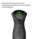 Смарт пульсатор-кролик з вібрацією Zalo Mose 2 Obsidian Black, підігрів до 42 °C, кристал Swarovski