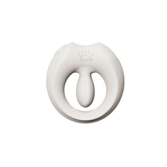 Ерекційне смарт-віброкільце Zalo Apis Ivory White, до 4 годин роботи, зарядний кейс