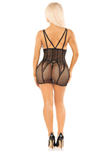 Бодістокінг Leg Avenue Heart Net Mini Dress One Size Black