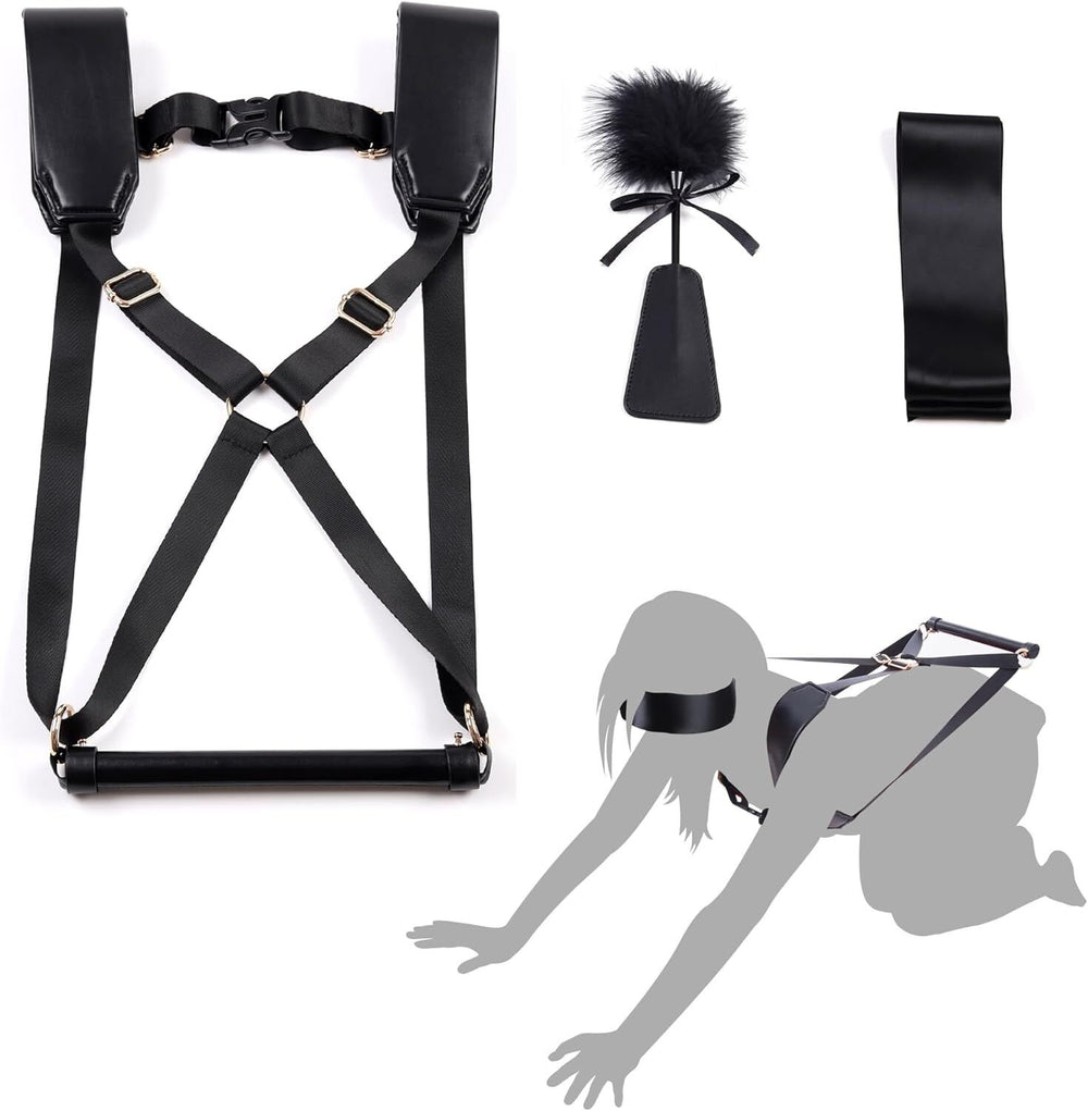 БДСМ-набір LOCKINK YEAHWOW Black Doggy Style Saddle set