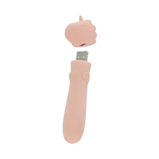 Вібратор-єдиноріжка Unihorn USB Bullet – Heart Throb, віброкуля, USB-зарядка, 10 режимів