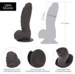 Фалоімітатор ADDICTION Ben 7" Dildo With Balls Black, віброкуля в подарунок