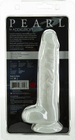 Фалоімітатор ADDICTION Pearl 8.5" Dildo with Balls, віброкуля в подарунок
