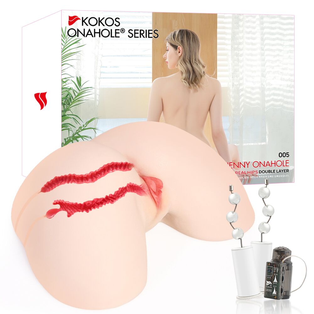 Мастурбатор Kokos 005 Jenny ONAHOLE Real Hips 2WayPlus з вібрацією та масажем