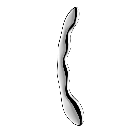 Металевий дилдо Satisfyer Cosmic Crest 2, двосторонній, можна нагрівати й охолоджувати