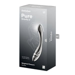 Металевий дилдо Satisfyer Pure Gravity 3, двосторонній, можна нагрівати й охолоджувати, дуже важкий