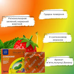 Презервативи Recare Color Fruit Flavour Condoms 3 шт, аромати: м'ята, банан, полуниця