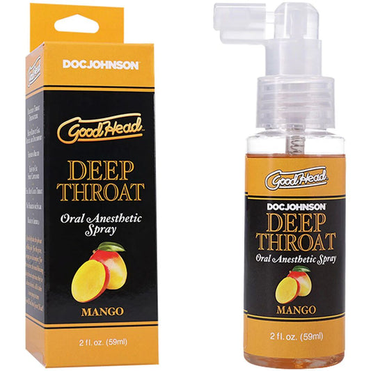 Спрей для мінету Doc Johnson GoodHead DeepThroat Spray - Mango для глибокого мінету