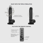 Фалоімітатор з вібрацією і ротацією Strap-On-Me Rotating & Vibrating Realistic Dildo - L - Black