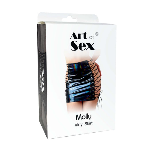 Лакована спідниця на шнурівці Art of Sex - Molly, колір червоний, XS