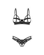Комплект Obsessive Euridia 2-pcs crotchless set XS/S