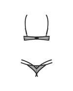 Комплект Obsessive Euridia 2-pcs crotchless set M/L
