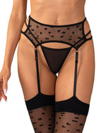 Панчохи-стокинги Obsessive Isinne garter stockings S/M/L
