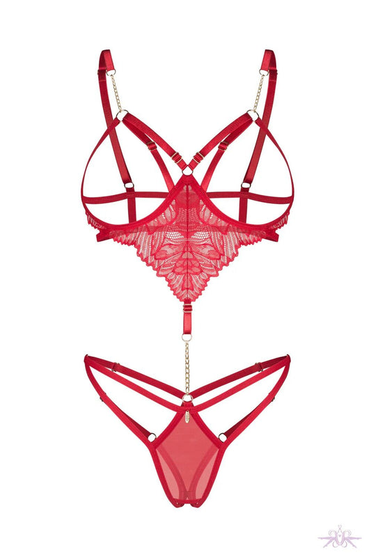 Боді Obsessive Matildea crotchless teddy L/XL