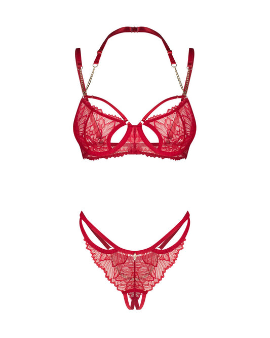Комплект Obsessive Matildea 2-pcs crotchless set S/M