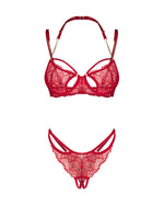 Комплект Obsessive Matildea 2-pcs crotchless set L/XL