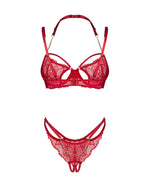 Комплект Obsessive Matildea 2-pcs crotchless set L/XL