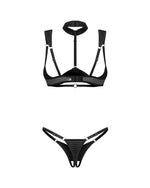 Комплект Obsessive Roccele 2-pcs crotchless set L/XL