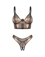 Комплект Obsessive Soranna top & crotchless thong 2XL/3XL
