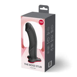 Фалоімітатор Fun Factory THE BOSS STUB Black, реалістична текстура, довжина 17,9 см, діаметр 4,1см