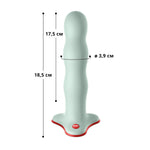 Фалоімітатор Fun Factory BOUNCER Light Green, кульки всередині, ефект вібрації, діаметр 3,9 см