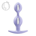 Анальні кульки Fun Factory B BALLS DUO Purple, ефект вібрації, діаметр 3,2 та 3,6 см