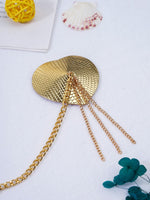 Пестис-сердечка з пензликами та чокером JSY Nipple Sticker RT236114 Golden