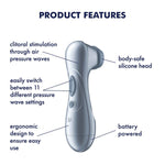 Вакуумний кліторальний стимулятор Satisfyer Pro 2 Generation 2 Battery Series Light Blue