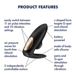 Вакуумний вібратор для пар Satisfyer Pro 4 Couples Battery Series, підходить для сексу у парі