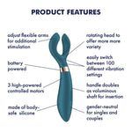 Вібратор для пар Satisfyer Endless Fun Battery Series, три мотора, багатофункціональний