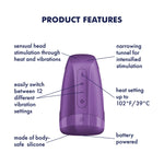 Мастурбатор Satisfyer Men Heat Vibration Battery Series імітатор мінету, підігрів та вібрація