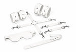 Набір Feral Feelings BDSM Kit 5 White, наручники, поножі, хрестовина, маска, падл