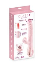 Вібратор-кролик 5в1 Yoba Classy, ​​вібрація, ротація, пульсація, перлинний масаж, нагрівання